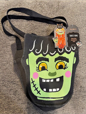 Halloween Night Frankenstein Cotton Tote Bag